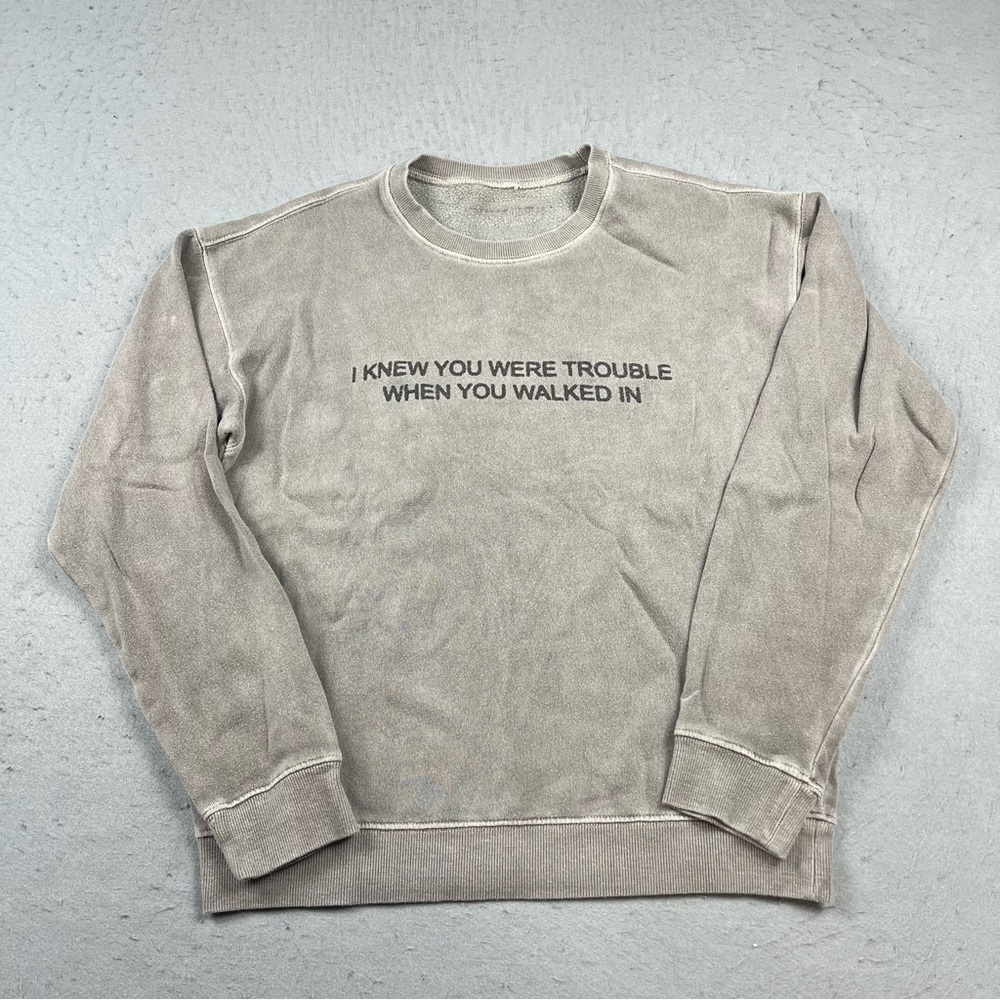 Taylor Swift Sweatshirt Womens Small Beige Sand Urban Outfitters Red Album